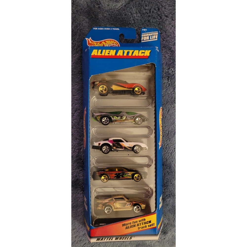 Vintage Hot‎ Wheels Alien Attack 5 Car Set #21077 New 1998 1:64